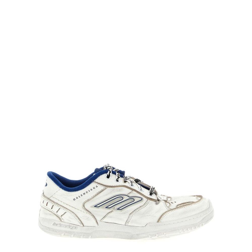 Balenciaga White Calfskin Athletic Men's Sneakers